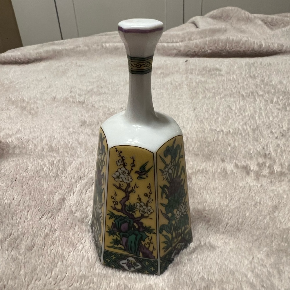 Decorative Ceramic Bell with Floral Design